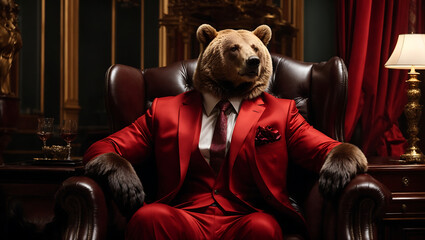 Niedźwiedzia Strona Biznesu - obrazy, fototapety, plakaty