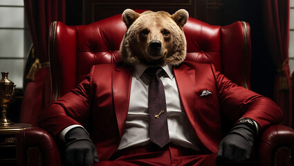Niedźwiedzia Strona Biznesu - obrazy, fototapety, plakaty