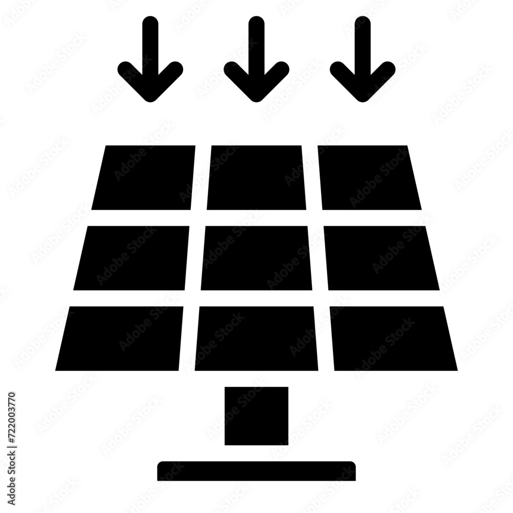 Canvas Prints solar panels icon, Sun energy icon.