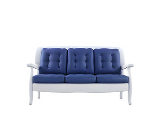PSD leather sofa on transparent background.