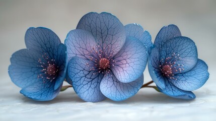 Blue flowers with visible veins