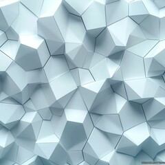 3D rendering of a white polygonal surface with beveled edges