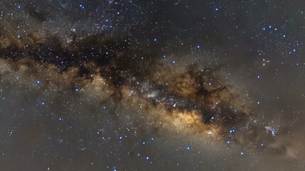 Fototapeta premium Amazing view of the Milky Way galaxy and the Large Magellanic Cloud
