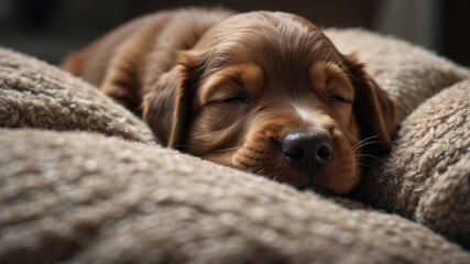 dachshund puppy sleeping