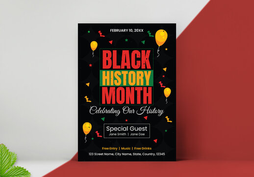 Black History Month Flyer Template Layout