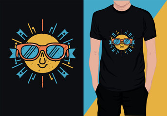 Summer T-shirt design, summer designs, prints, illustrations.