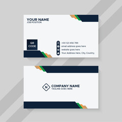 red and white creative business card template	