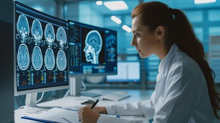 doctor examining x ray