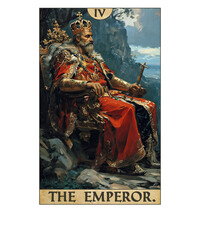Vintage Tarot Card The Emperor