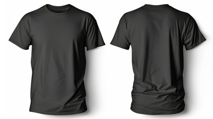 Black T-shirt front and back