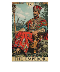 Vintage Tarot Card The Emperor