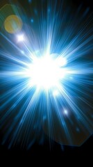Fototapeta premium Blue and white abstract starburst background