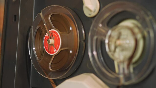 Vintage Reel to Reel Tape Recorder Cinematic 