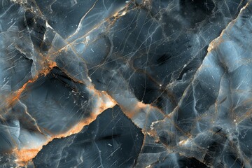 Blue and gold marble texture background