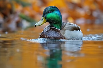 duck on the river