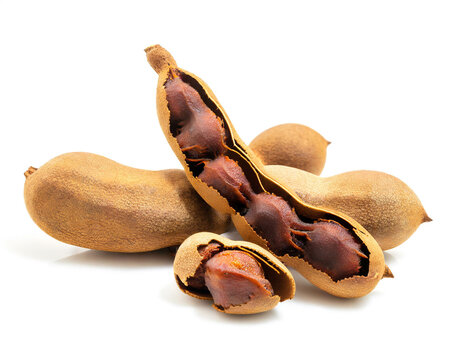 Tamarinde isoliert auf wei&szlig;en Hintergrund, Freisteller