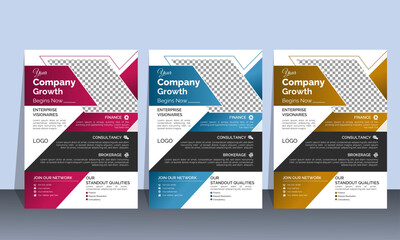 Modern A4 size business flyer design with elegant color for business.
