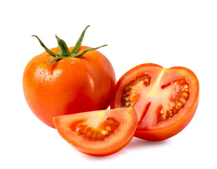 Fototapeta premium Tomaten isoliert auf weißen Hintergrund, Freisteller