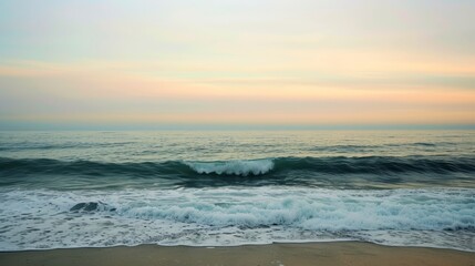 Fototapeta na wymiar Solitude by the Shore: Embracing the Seascape