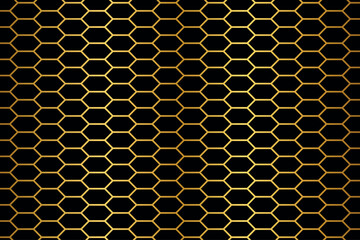 Hexagon gold gradient background