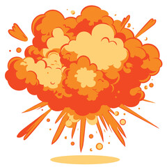 Vector explosion isolated background