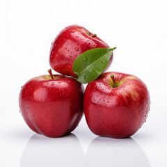 Isolated image, isolated photography, apples ,Well lit, visually appealing ,fresh сreated with Generative Ai