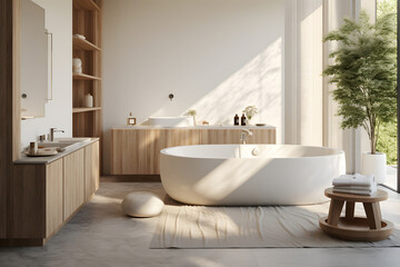 spa room featuring a mix of warm wood tones