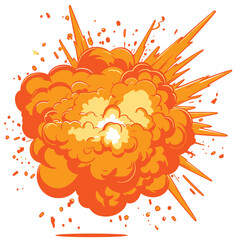 Vector explosion graphic in white background