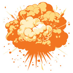Vector explosion graphic in white background