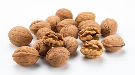 walnuts on a black background.