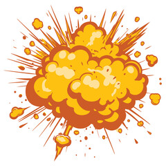 Vector explosion isolated background