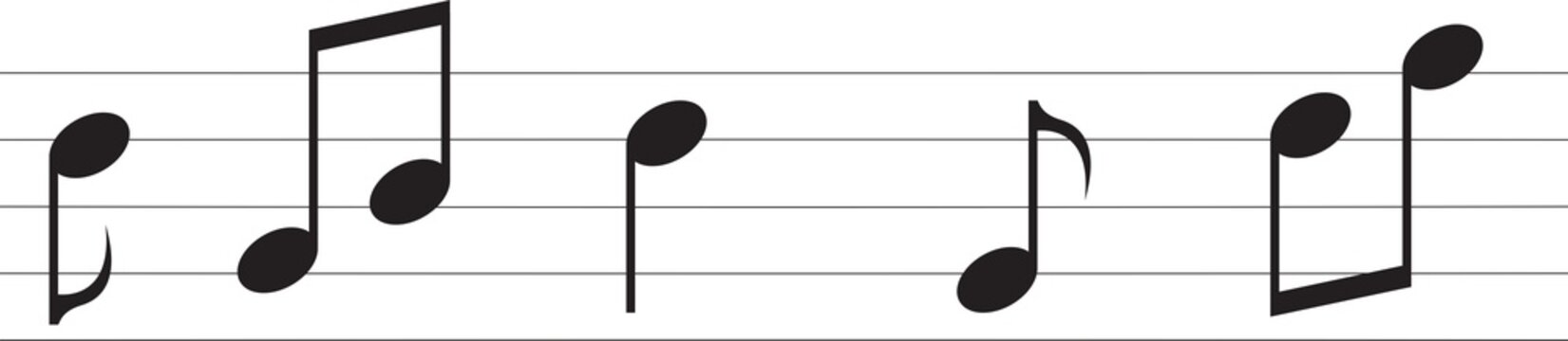 music clefs and nota elements on transparent, png. Concept of melody sign .music note isotated for your design