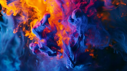 Abstract background of colored smoke in water. Abstract background of colored smoke in water
