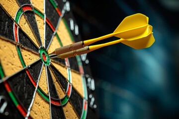 A focused aim at a precise target, a dart board reveals the sharp potential of this strategic weapon