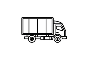 Original vector illustration. A truck. A contour icon.