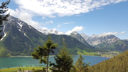 Obraz premium Achensee view with big mountains