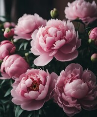 bouquet of peony flowers 
