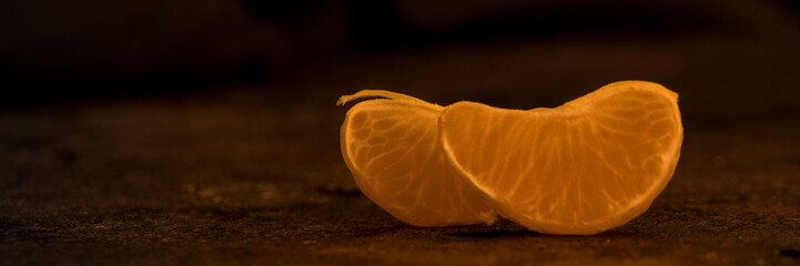 still life with orange fresh mandarin