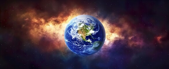 earth with space