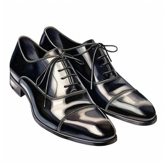clipart of groom shoes, black, neutral сreated with Generative Ai