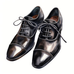 clipart of groom shoes, black, neutral сreated with Generative Ai