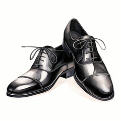 clipart of groom shoes, black, neutral сreated with Generative Ai