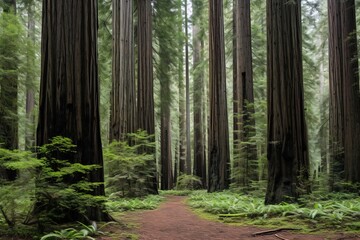 Obraz premium Misty forest path