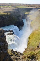 iceland waterfall great big green