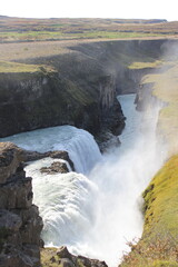 iceland waterfall great big green