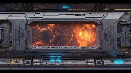 Scifi wall texture panel. Generative AI