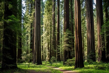 Obraz premium Misty forest path