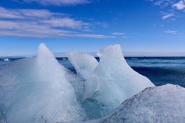 Iceland Blue ice diamond beach 