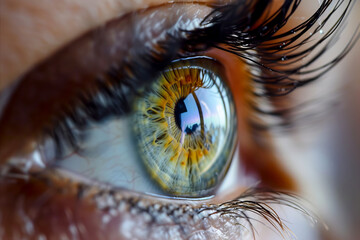 Close up human eye