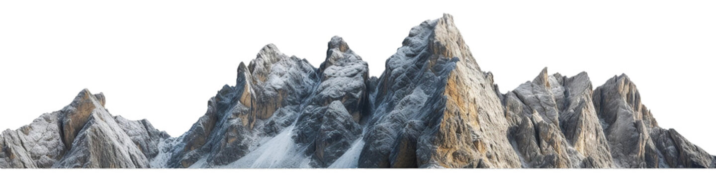 Mountain, transparent background, isolated image, generative AI